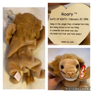 Set of 5 Beanie Babies from 1995, 1996 and 1997 with original hang tags